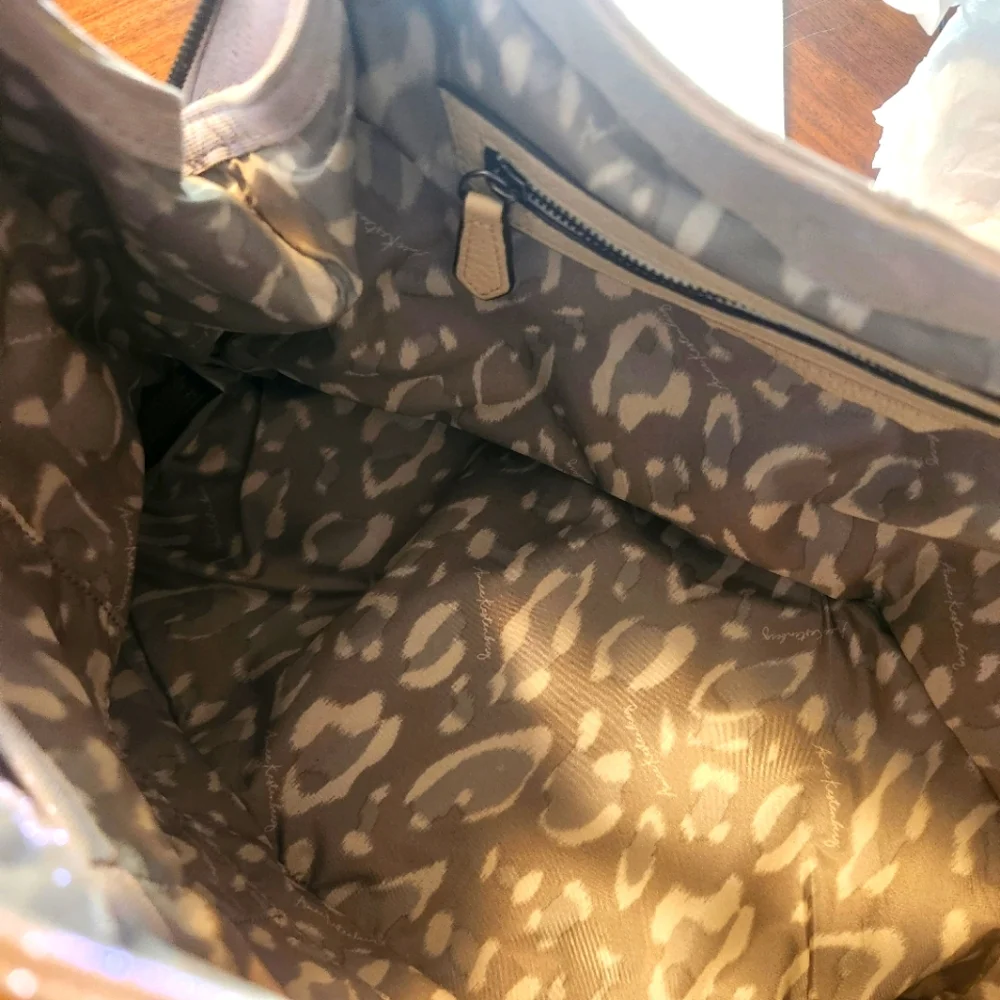 Aimee Kestenberg Leather Expandable Shopper Mystic Metallic Lovers Lane Bag - Picture 12 of 16